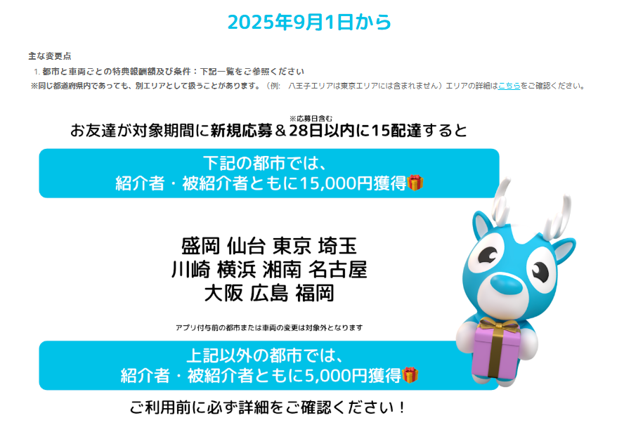お友達紹介特典の内容