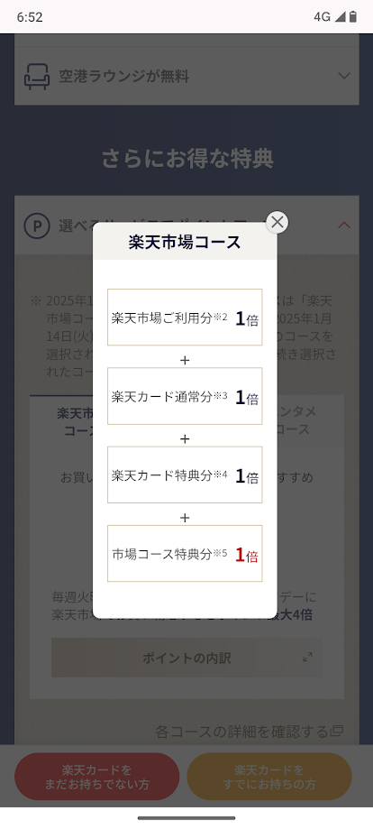 楽天プレミアムカード　楽天市場コースのポイントの仕組み