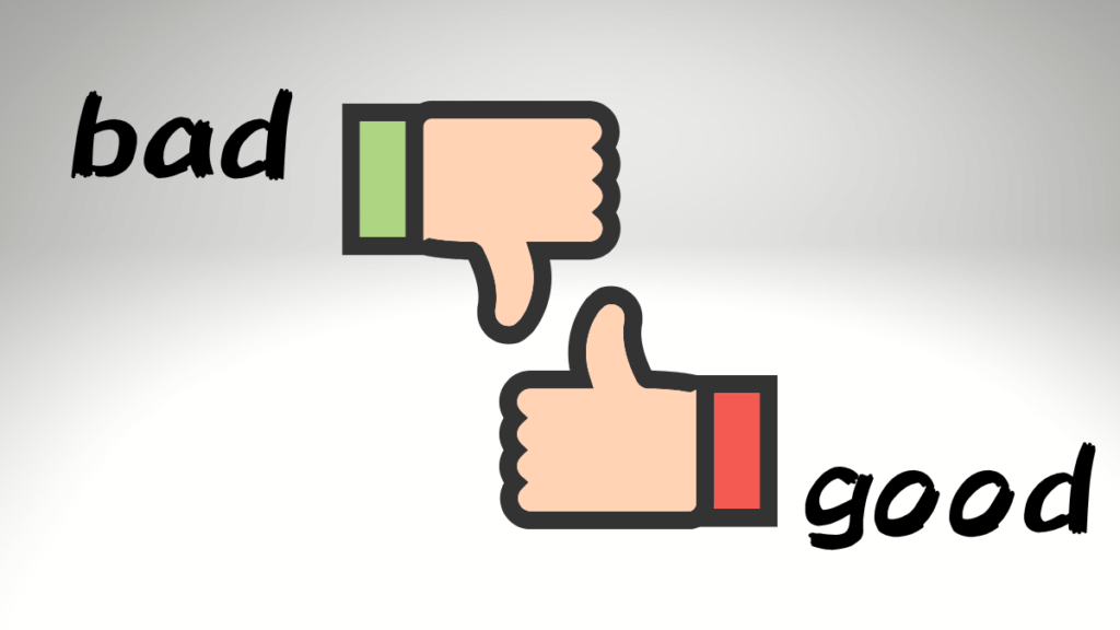 評価システム goodボタンとbadボタン